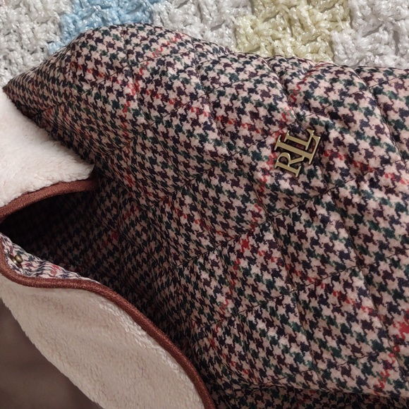 NWT Lauren Ralph Lauren XXL Box Houndstooth Snap Button Quilted Jacket - Picture 15 of 16